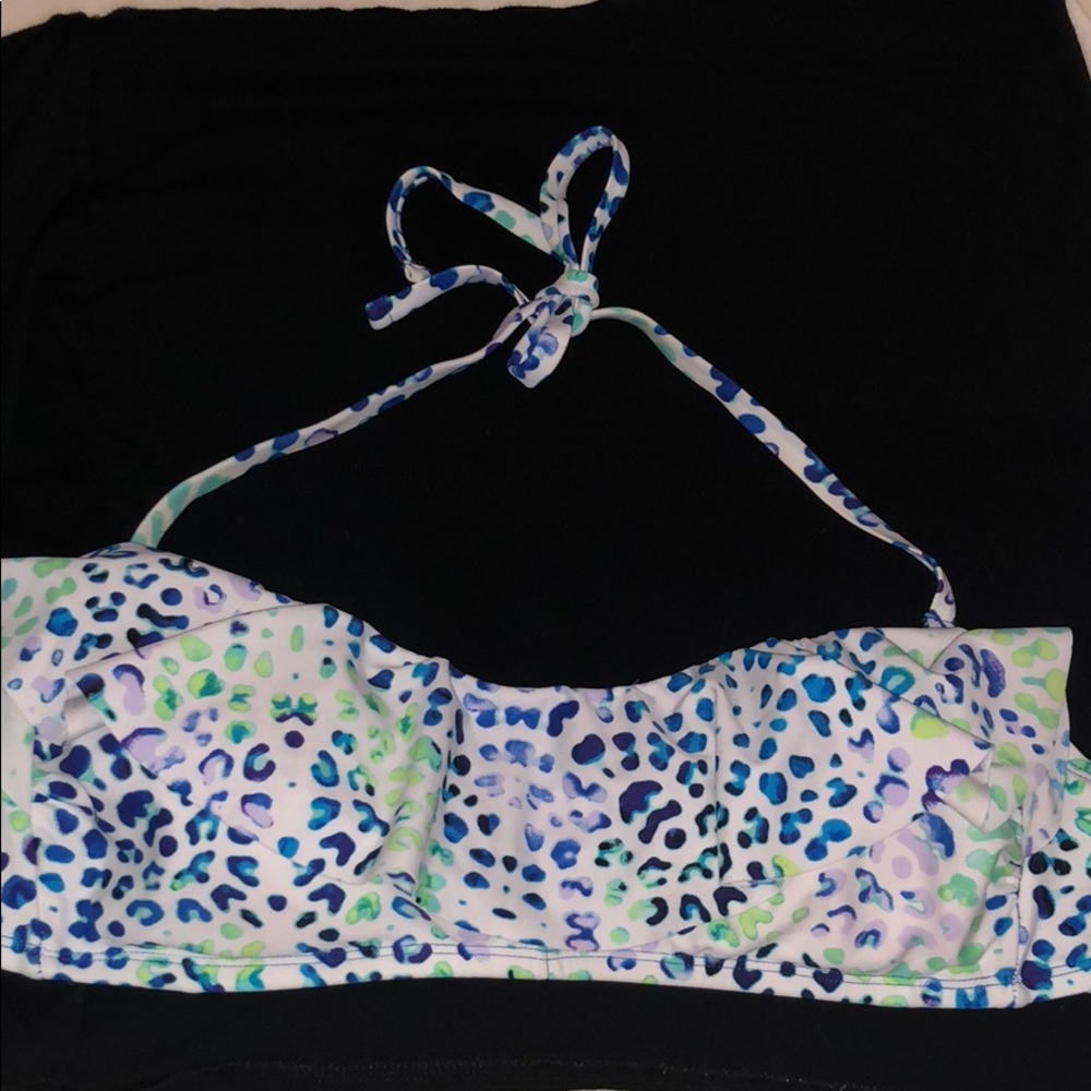 Colorful animal print bikini top!